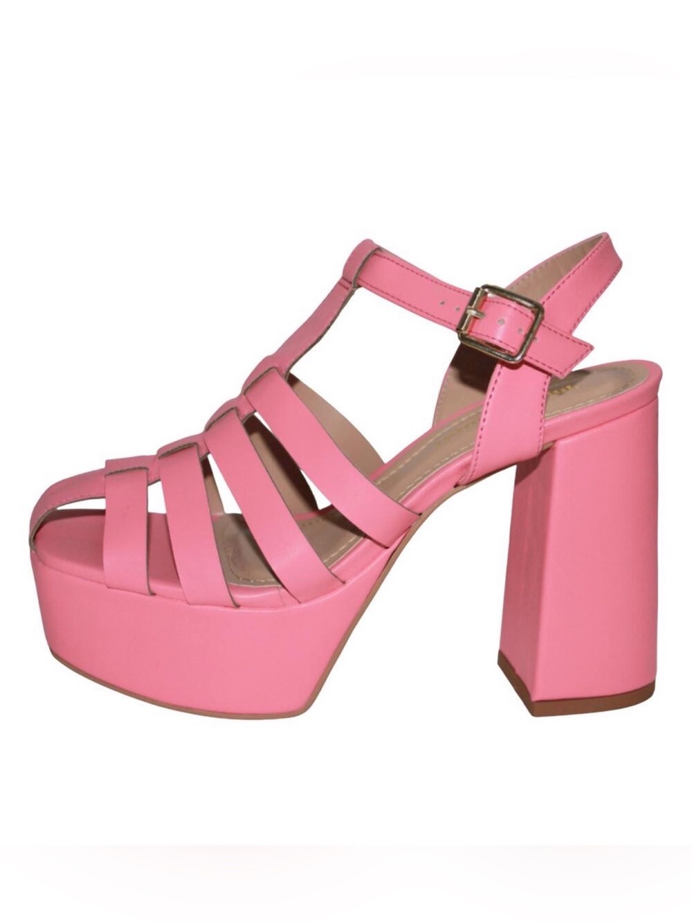 New Designer Hot Pink Fisherman Platform Heel